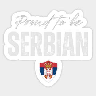 Proud serbian, Serbia flag Sticker